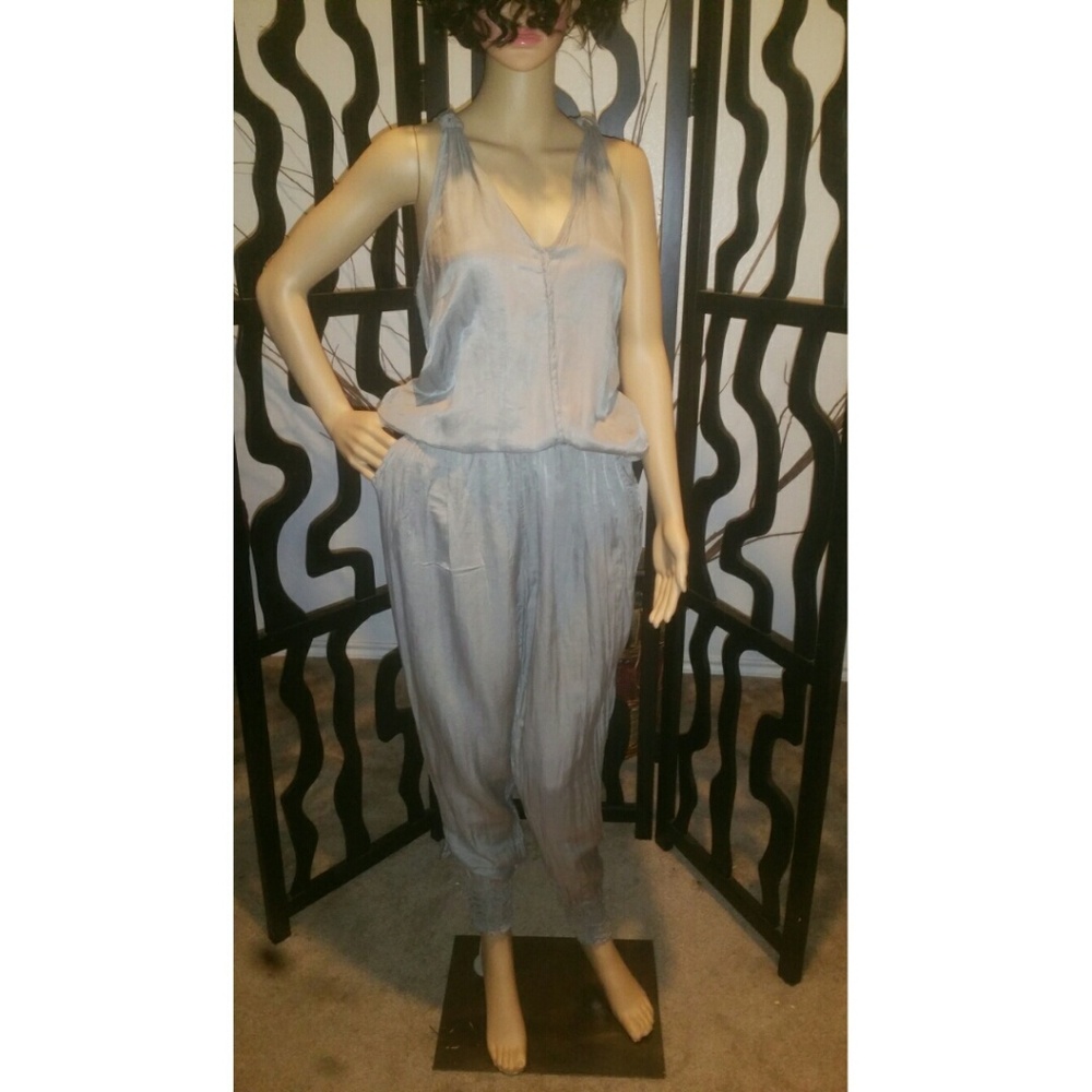 Beautiful Gray Racerback Jumpsuit